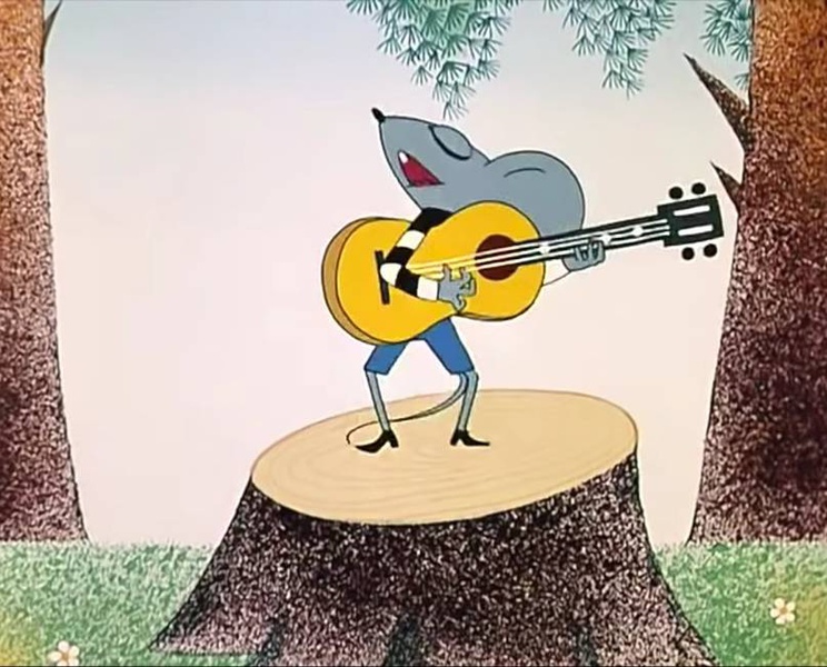 Спой песенку пой. Песенка мышонка Союзмультфильм 1967 г. М/Ф песенка мышонка. Мышь с гитарой из мультика.
